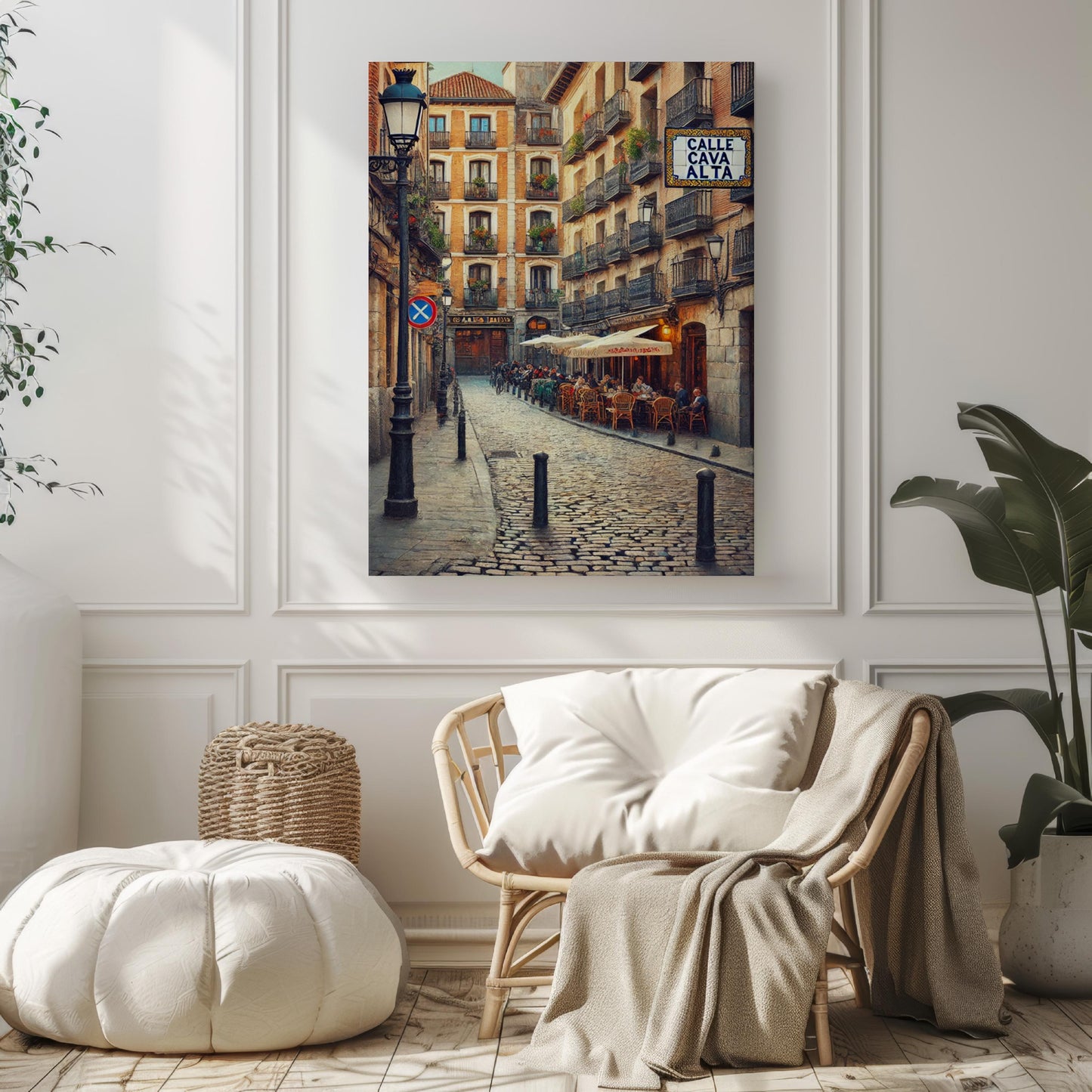 Madrid Street Art Print: Calle Cava Alta, Spain Travel Poster