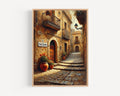 Carrer del Calvari Street Sign Print: Pollensa Mallorca Travel Poster