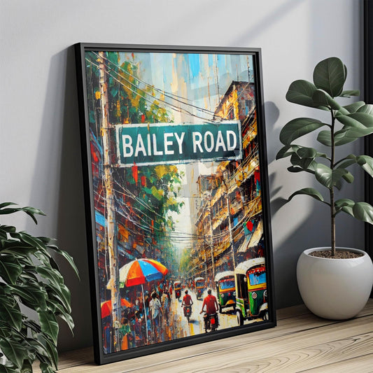 Bailey Road Wall Art, Dhaka Print, Bangladesh Art, “City” Gift, Travel Souvenir, Travel Poster, “State” Art, PERSONALIZED GIFT