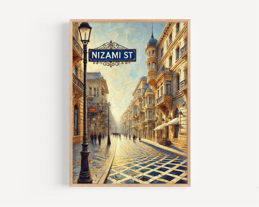 Nizami Street Wall Art, Baku Print, Azerbaijan Art, “City” Gift, Travel Souvenir, Travel Poster,  “State” Art, PERSONALIZED GIFT