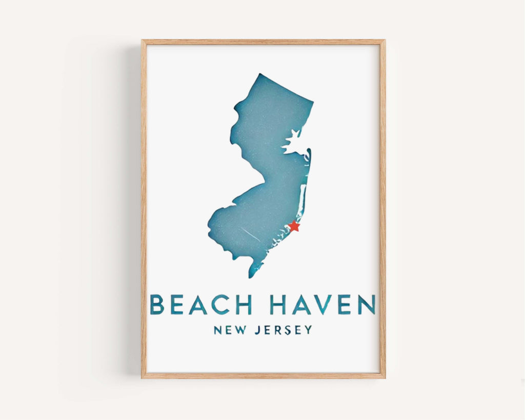 Beach Haven Coastal Print - Beach Haven, New Jersey, USA