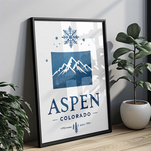 Aspen Print Colorado Wall Art - Skiing Home Decor, Travel Art, Aspen Tree Poster, Housewarming & College Gift, CO Nature Print