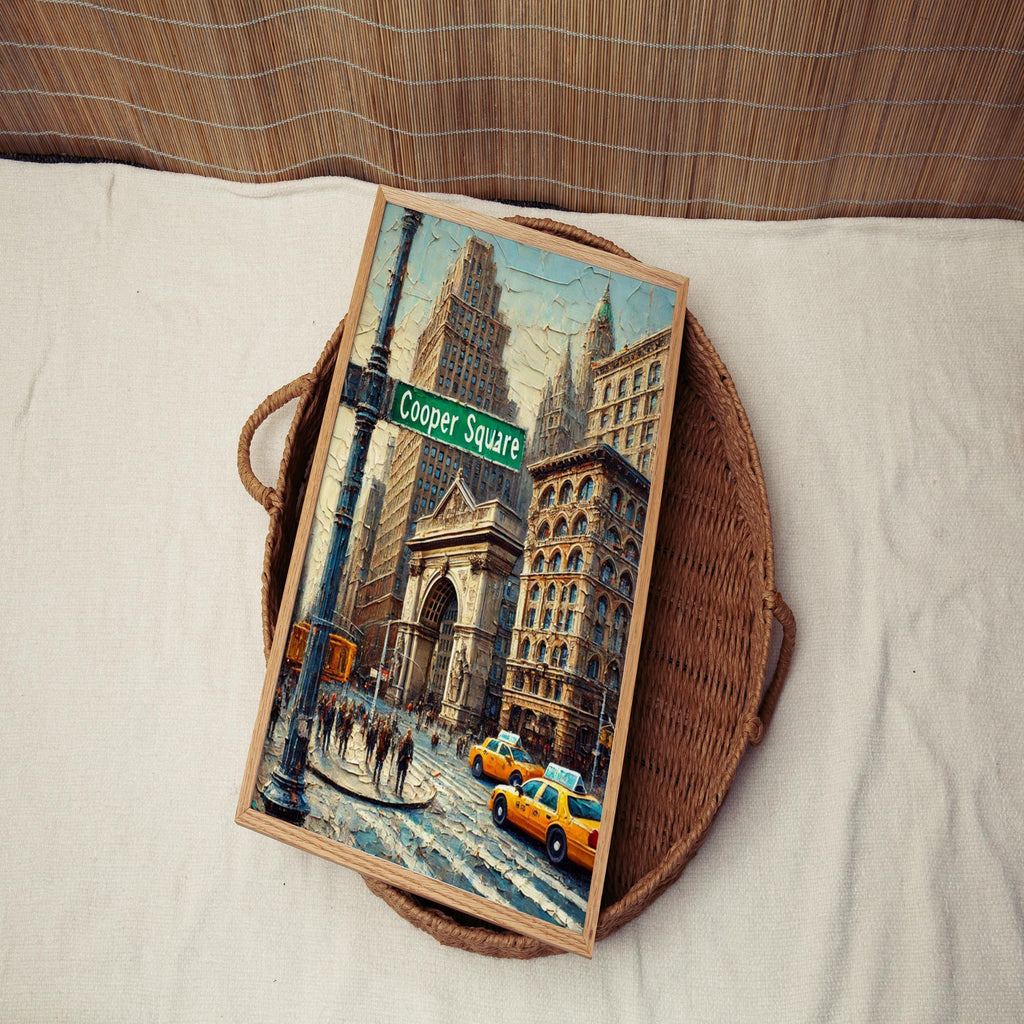Cooper Square Wall Art Print: East Village Manhattan NYC Travel Poster