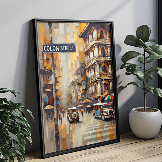 Colon Street Wall Art, Cebu City Print, Philippines Travel Souvenir, Cityscape Poster, Vibrant Street Sign Art, Personalized Gift