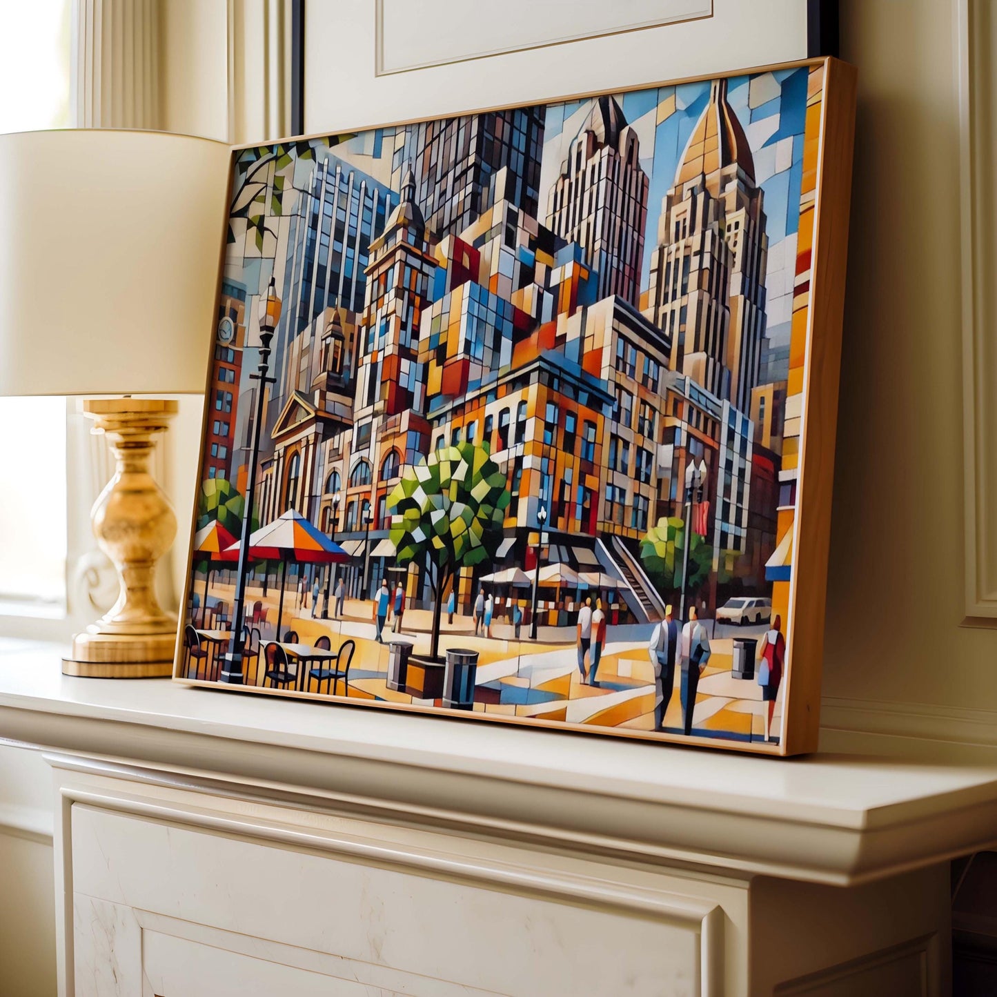 Market Square Wall Art Print, Pittsburgh Travel Poster, PA Artwork, Housewarming & Gift, Market Square Pittsburgh Decor