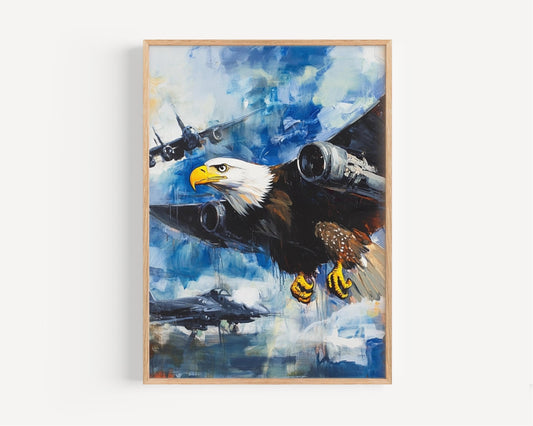 American Eagle | Abstract USA Wall Art | Patriotic Wall Art | USA Poster | United States | American Independence Artwork for Home Decor