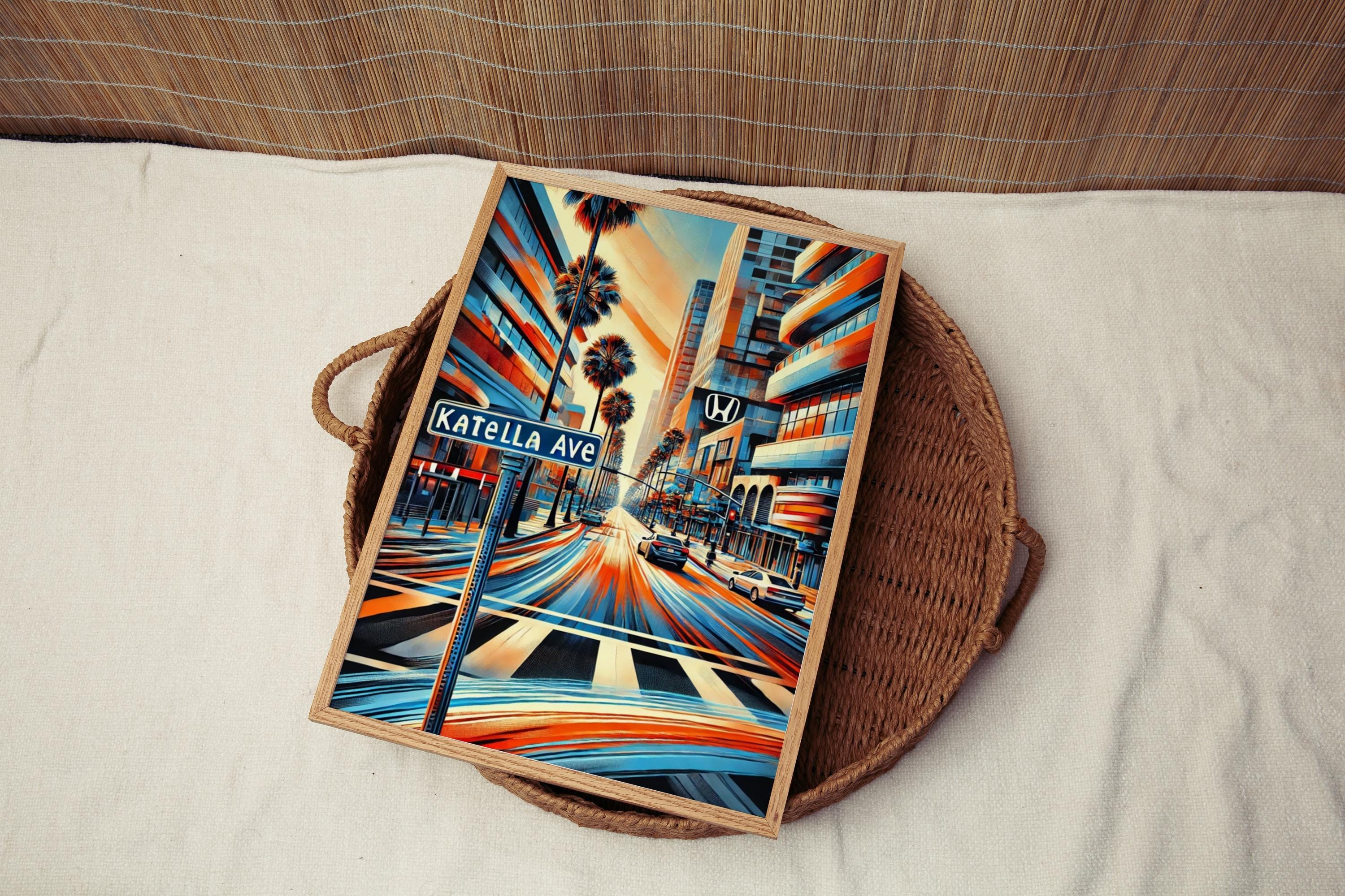 Katella Ave Print Vintage - Orange County, California, USA