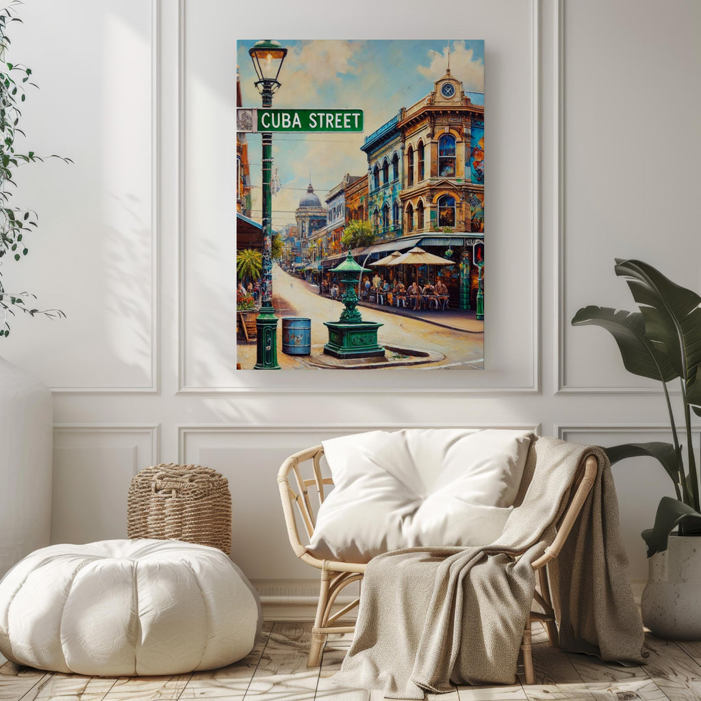 Cuba Street Art Print Bohemian - Wellington, New Zealand