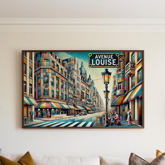 Avenue Louise Wall Art Brussels Print, Belgium Travel Poster, Housewarming Gift & Belgium Souvenir Decor
