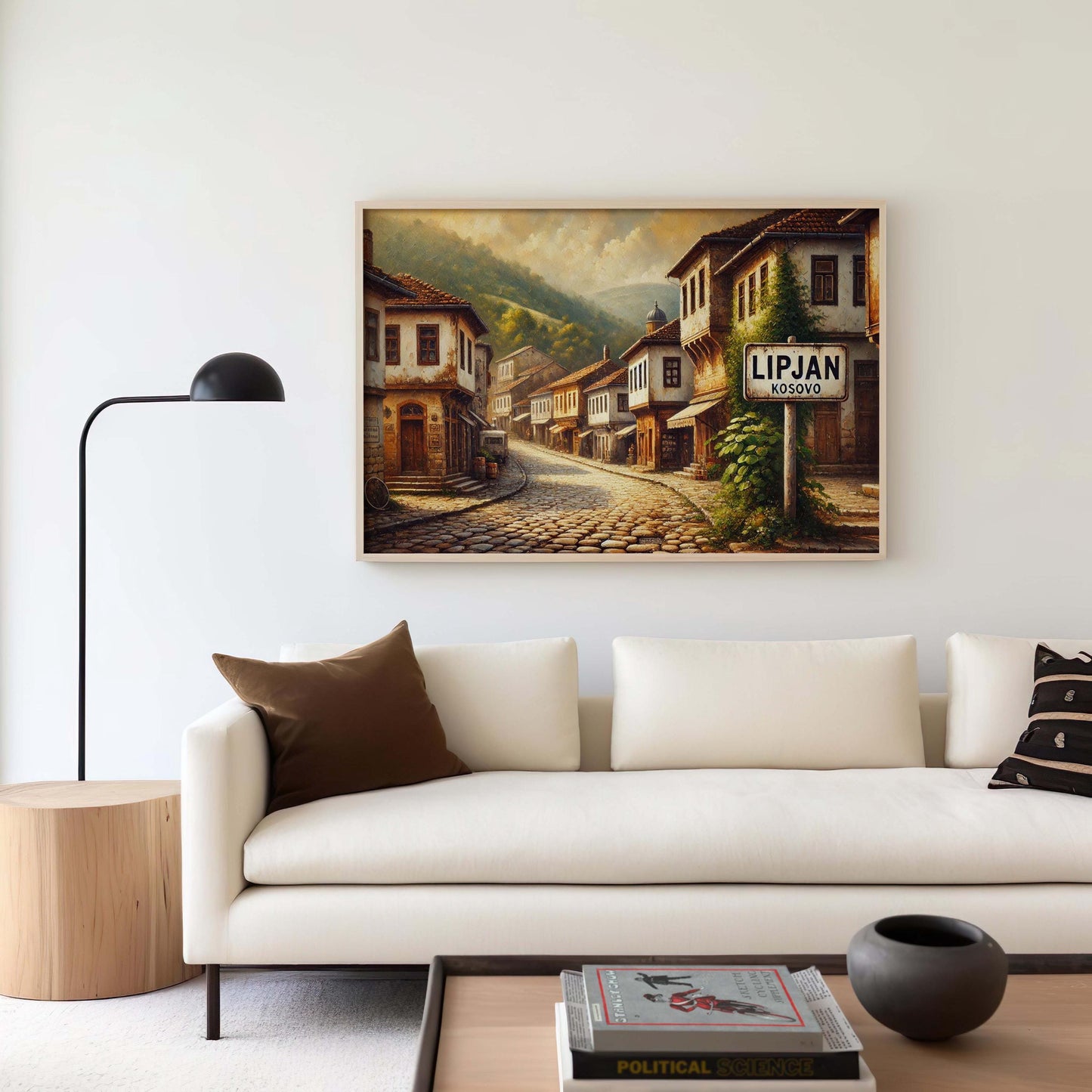 Lipjan Art Travel Poster - Kosovo City Wall Print, European Artwork, Housewarming Gift, Lipjan Map Decor, Travel Print for Home