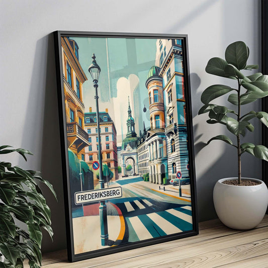 Frederiksberg Print - Denmark City Wall Art Travel Poster, Housewarming Gift, Scandinavian Home Decor, Modern Travel Print
