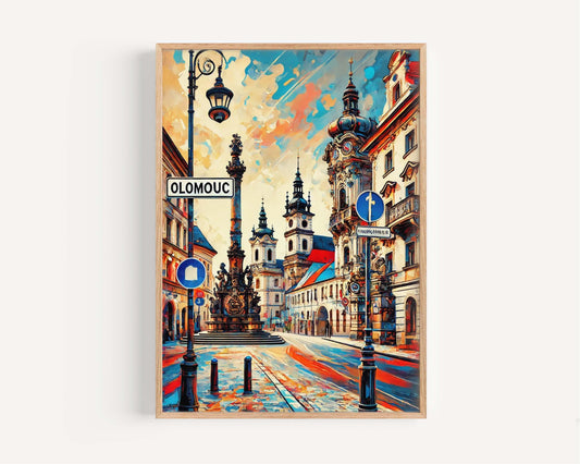 Olomouc Art Print - Czech Republic City Wall Art, Travel Poster, Housewarming Gift, Olomouc Travel Decor