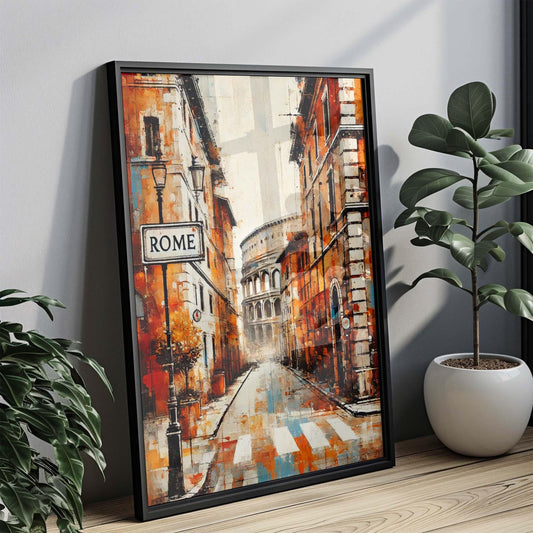 Rome Art Wall Print - Italian Travel Poster, Rome Artwork for Home Decor, European Gift, Housewarming & Italian Inspired Wall Art