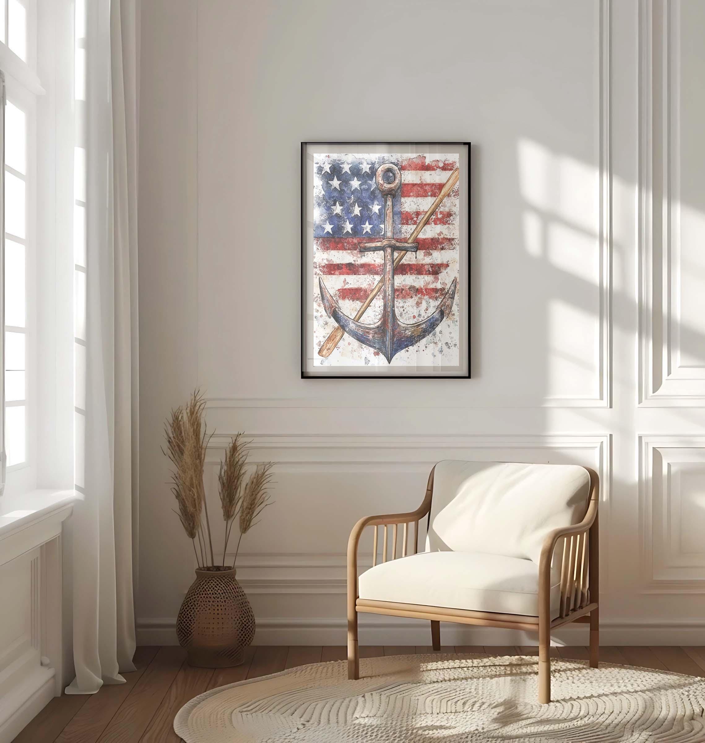 Boat Wall Art Patriotic - United States