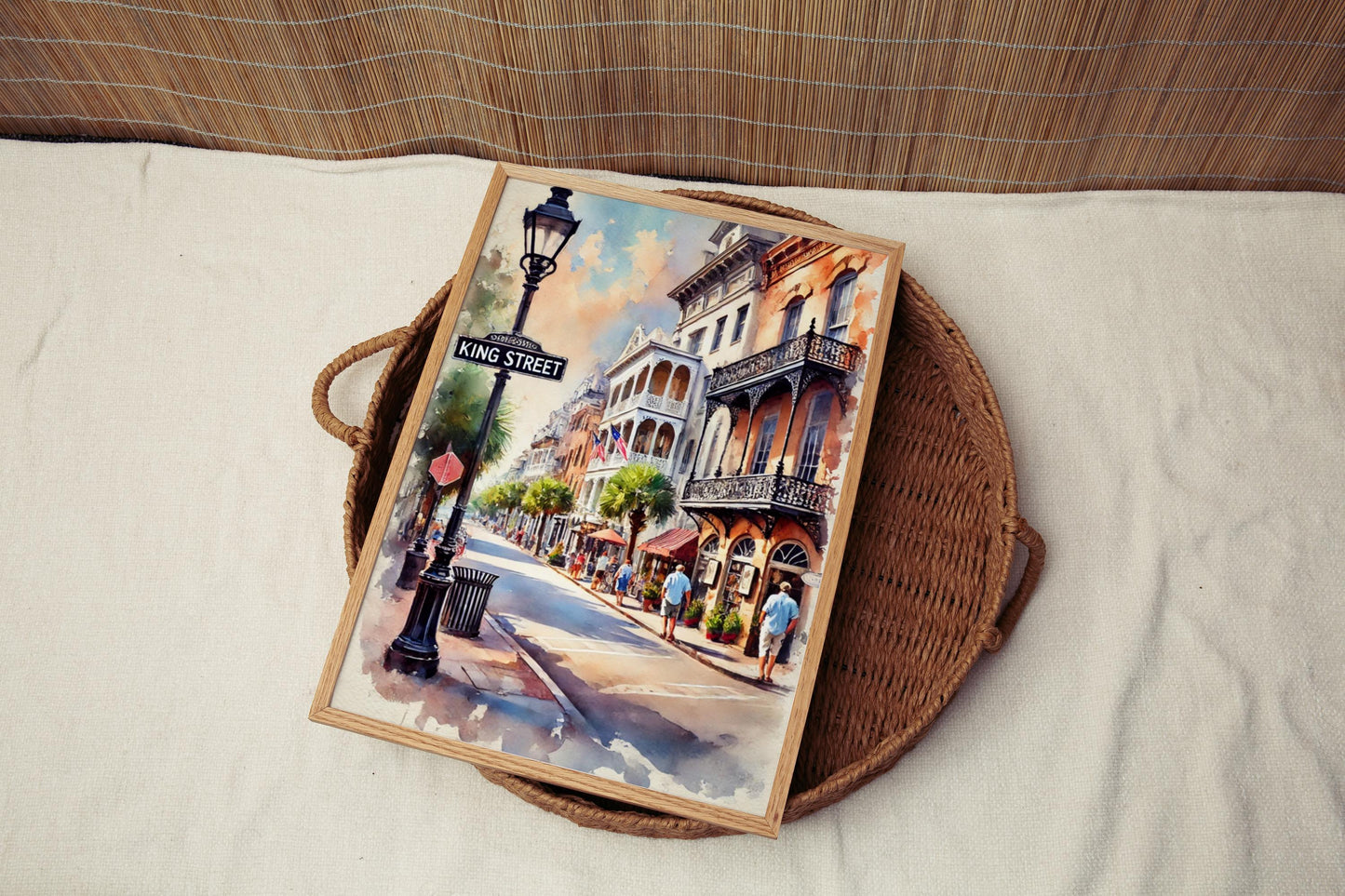 King Street Charleston Print | Historic Cityscape Travel Poster