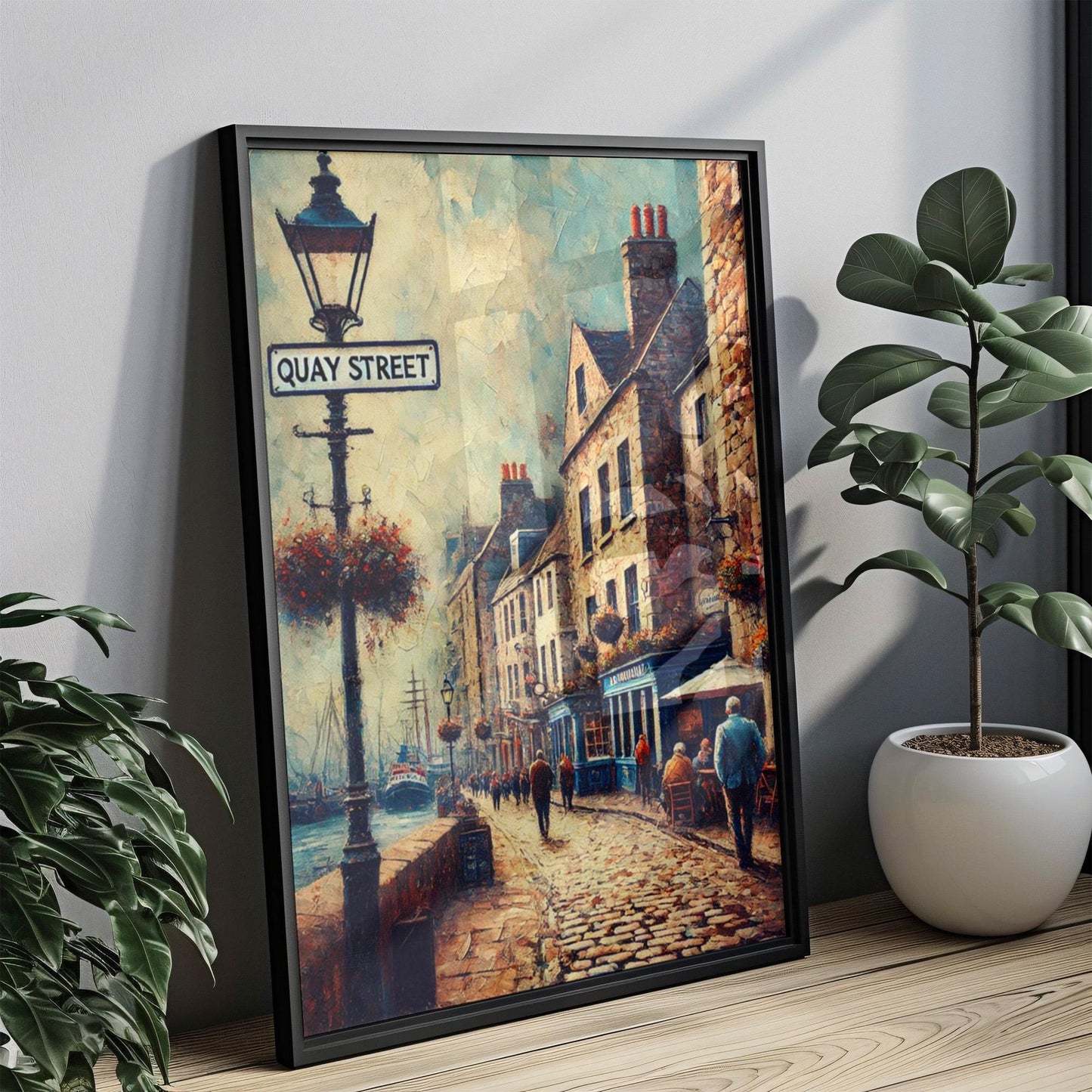 Quay Street Galway Print, Ireland Travel Poster, City Home Decor