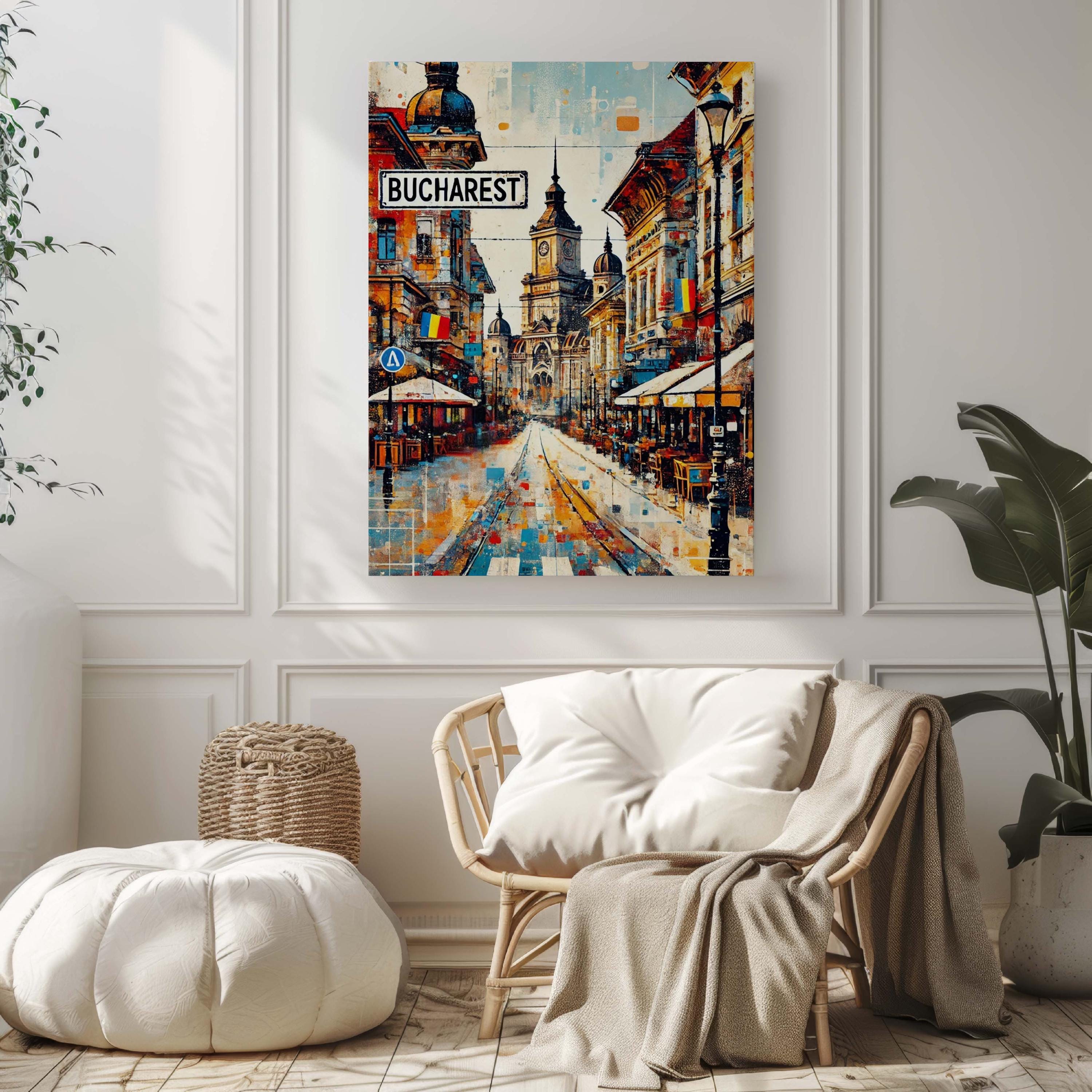 Bucharest Print Modern - Bucharest, Romania