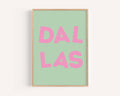 Dorm Art Print - Dallas, Texas, USA