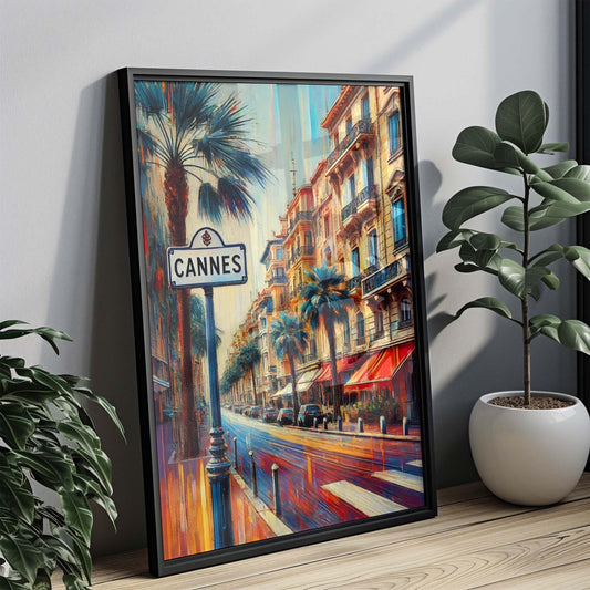 Cannes Art Wall Decor - Vintage French Travel Poster, European Artwork, Housewarming & France Gift Print
