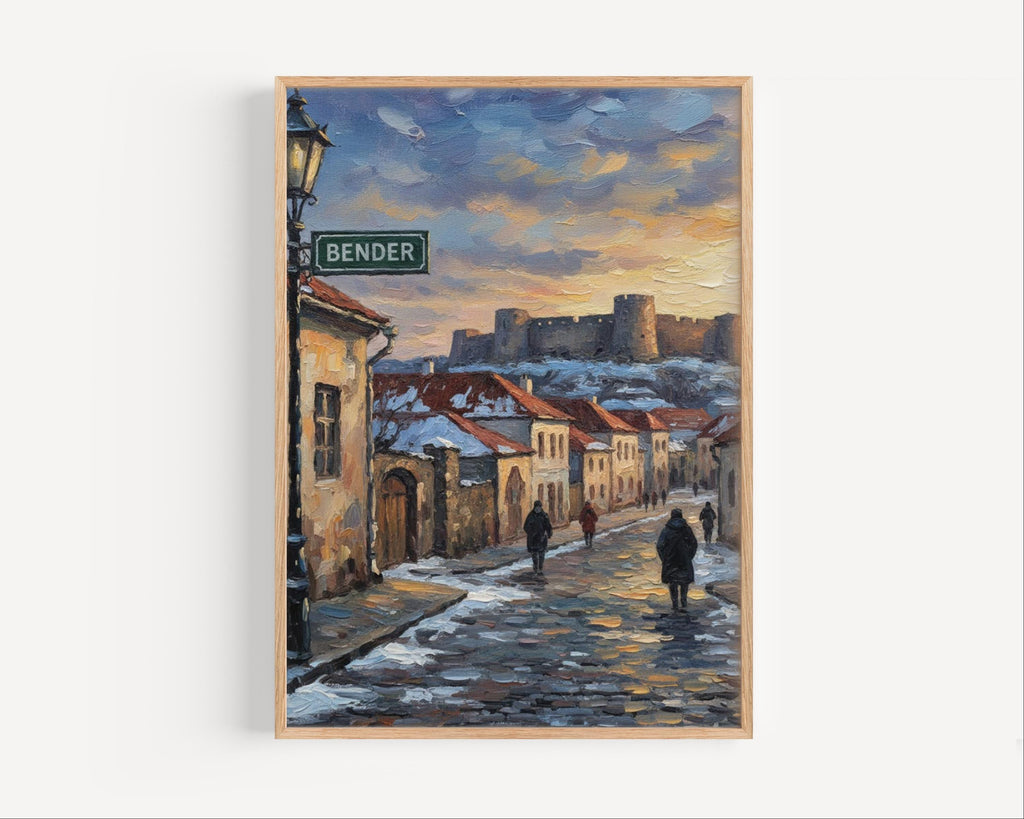 Bender Moldova Wall Art Print: Historic Eastern European Travel Poster