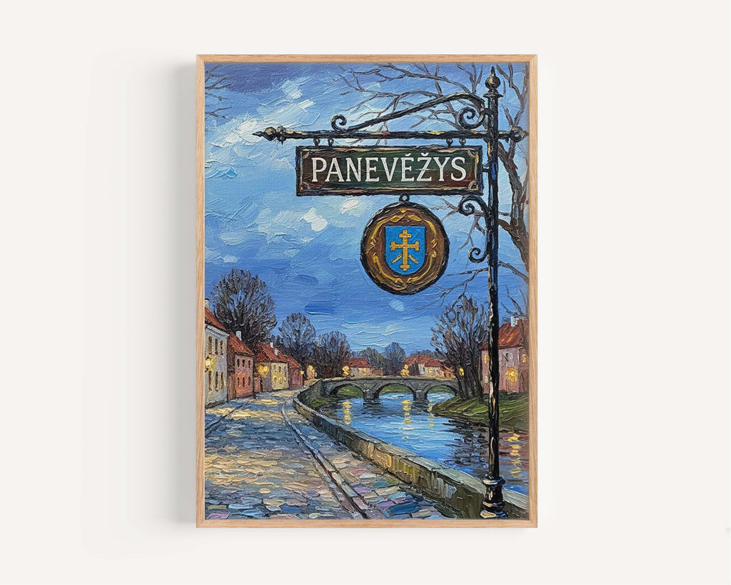 Panevėžys Lithuania Map Art – Minimalist Baltic Travel Poster