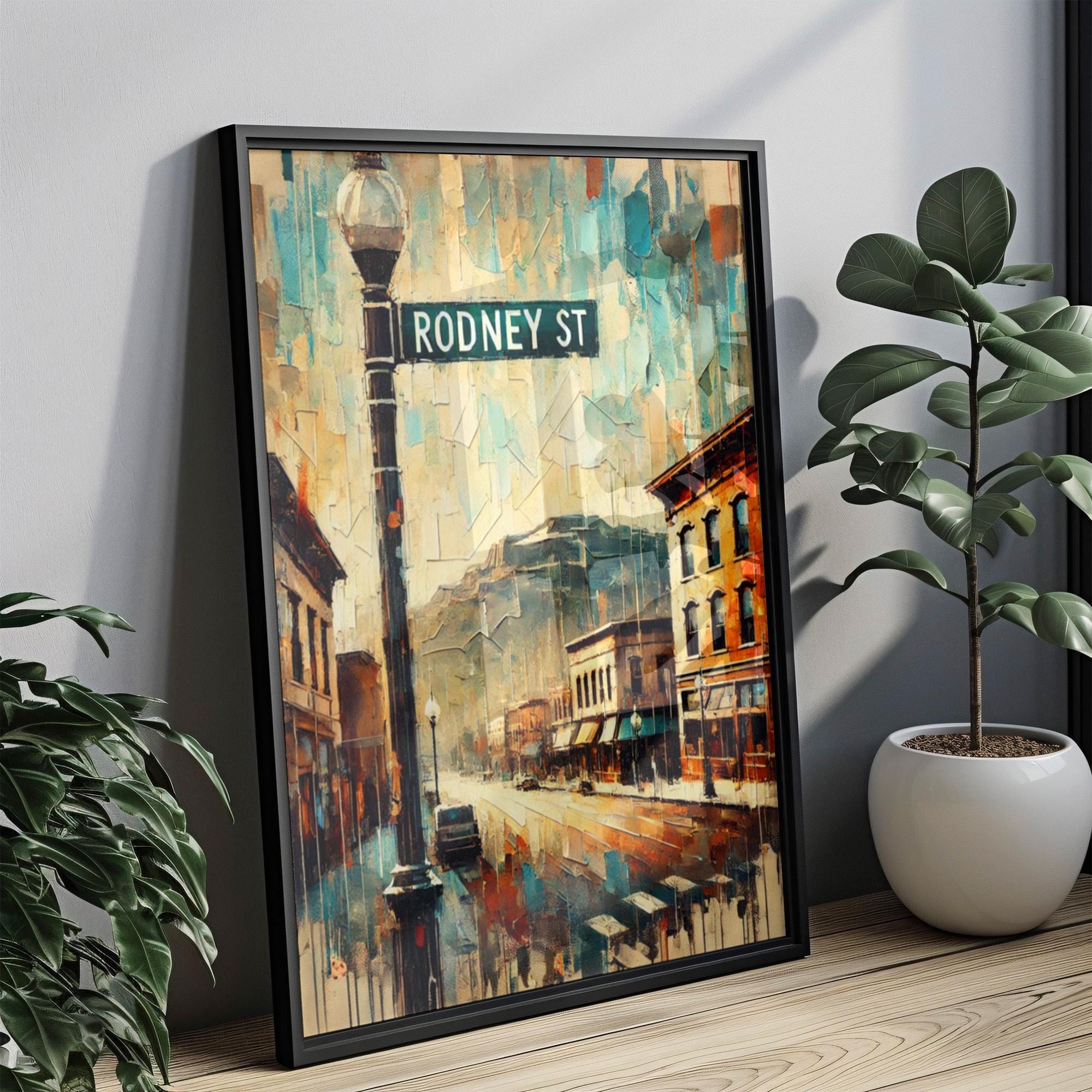Rodney Street Print - Helena, Montana, USA