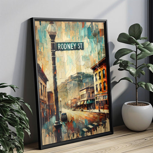 Rodney Street Wall Art, Helena Print, Montana Art, “City” Gift, Travel Souvenir, Travel Poster,  “State” Art, PERSONALIZED GIFT