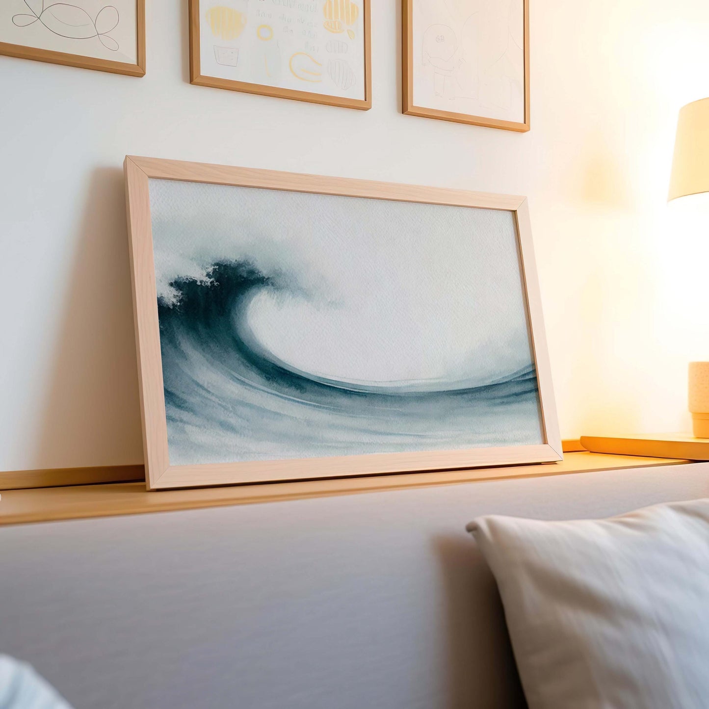 Nature Gift Wave Wall Art, Ocean Print Beach Decor, New Home & Housewarming Art, Family Coastal Nature Wall Decor