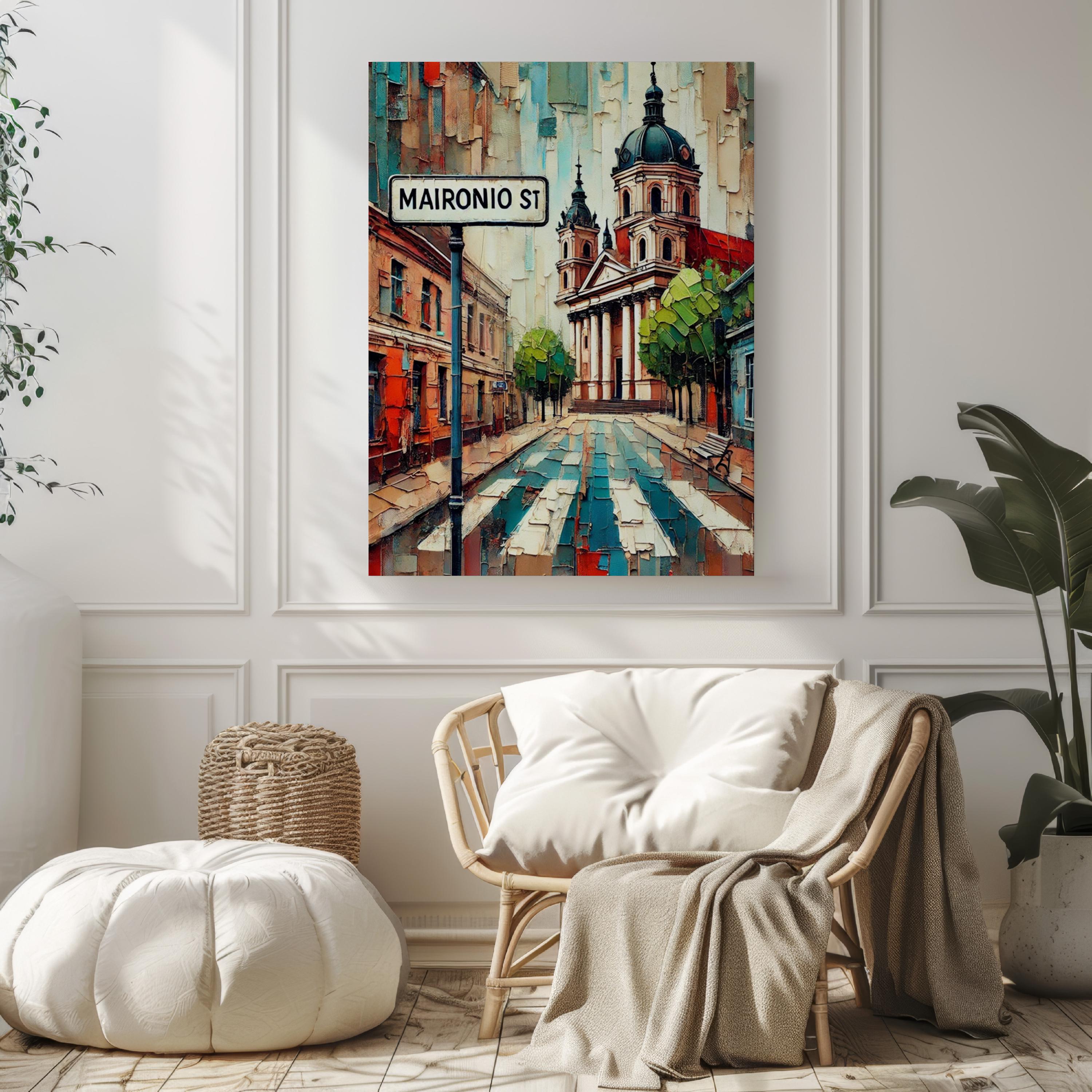 Maironio Street Print Vintage - Kaunas, Lithuania