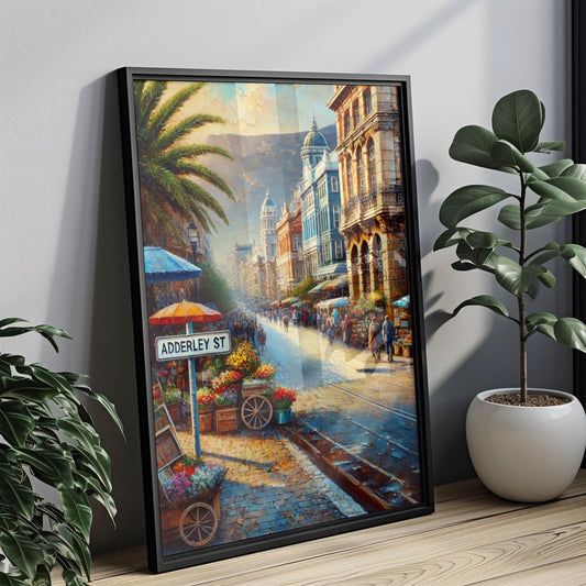 Cape Town Adderley Street Wall Art Print, Travel Poster, African Home Decor, Cape Town Gift, Housewarming & Travel Keepsake