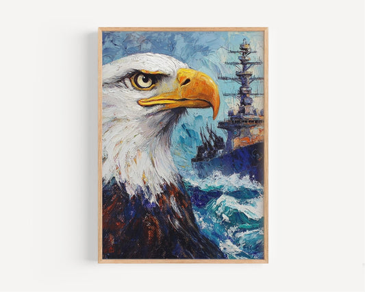 American Eagle Art Abstract USA Wall Art Patriotic Wall Decor United States Independence Poster for Home