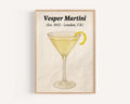 Vesper Martini Cocktail Print