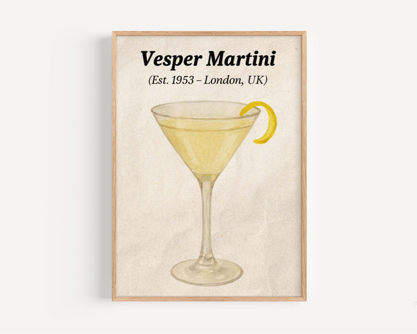 Vesper Martini Cocktail Art