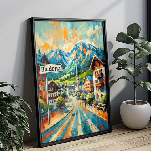 Bludenz Art Print - Austria City Wall Art, Travel Poster, European Home Decor, Housewarming Gift, Bludenz Travel Print