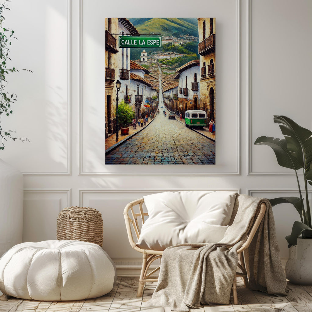 Calle La Espe Print Historic - Quito, Ecuador