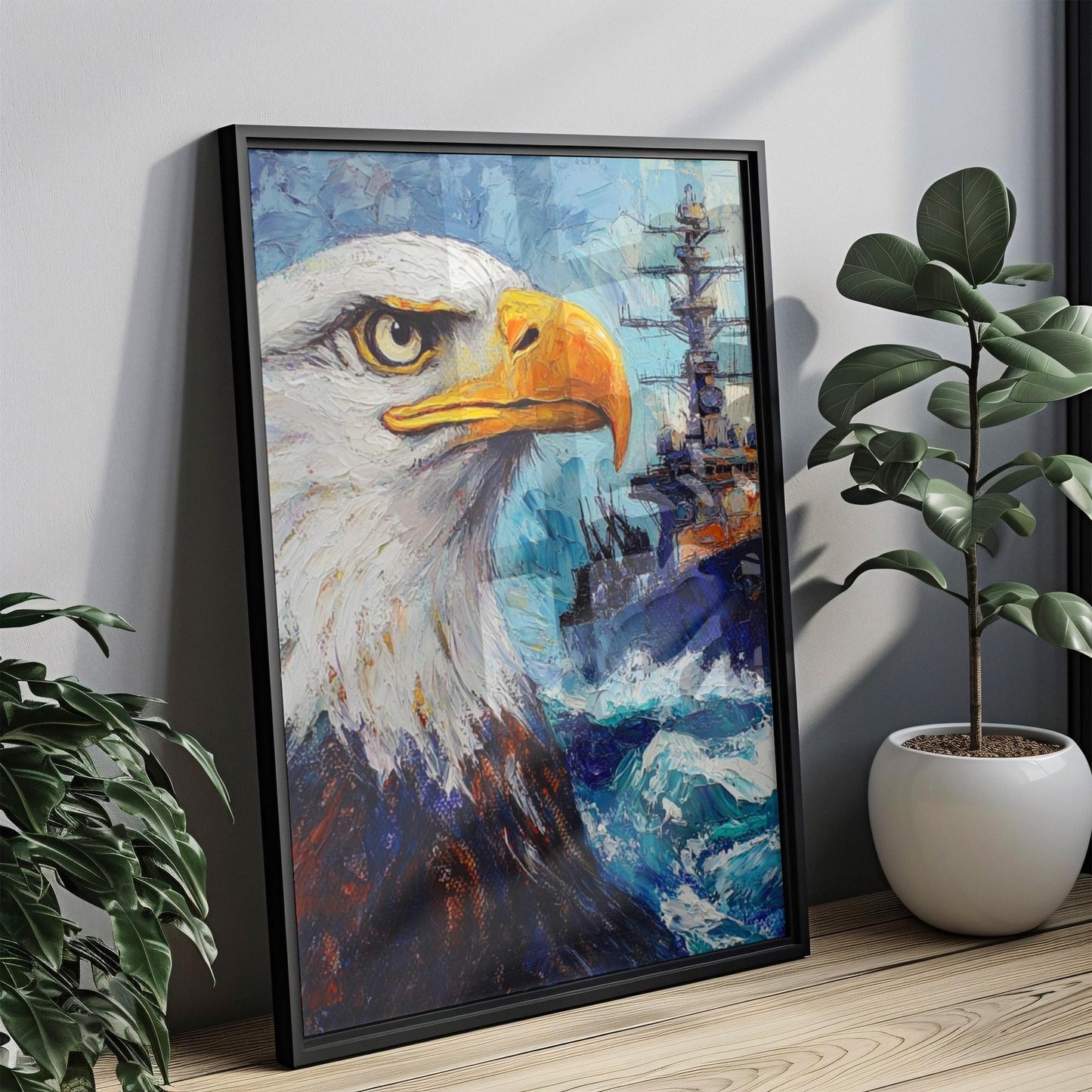 American Eagle Art Abstract USA Wall Art Patriotic Wall Decor United States Independence Poster for Home