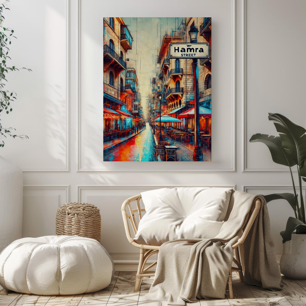 Hamra Street Print Modern - Beirut, Lebanon