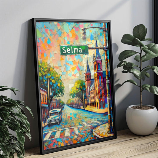 Alabama Selma Wall Art Print - Travel Poster, American Decor, Housewarming Gift, Unique Alabama Art & Travel Gift