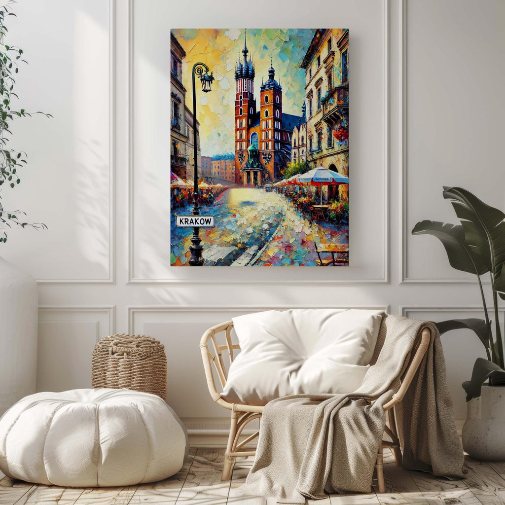 Krakow Vintage Poster - Krakow, Poland