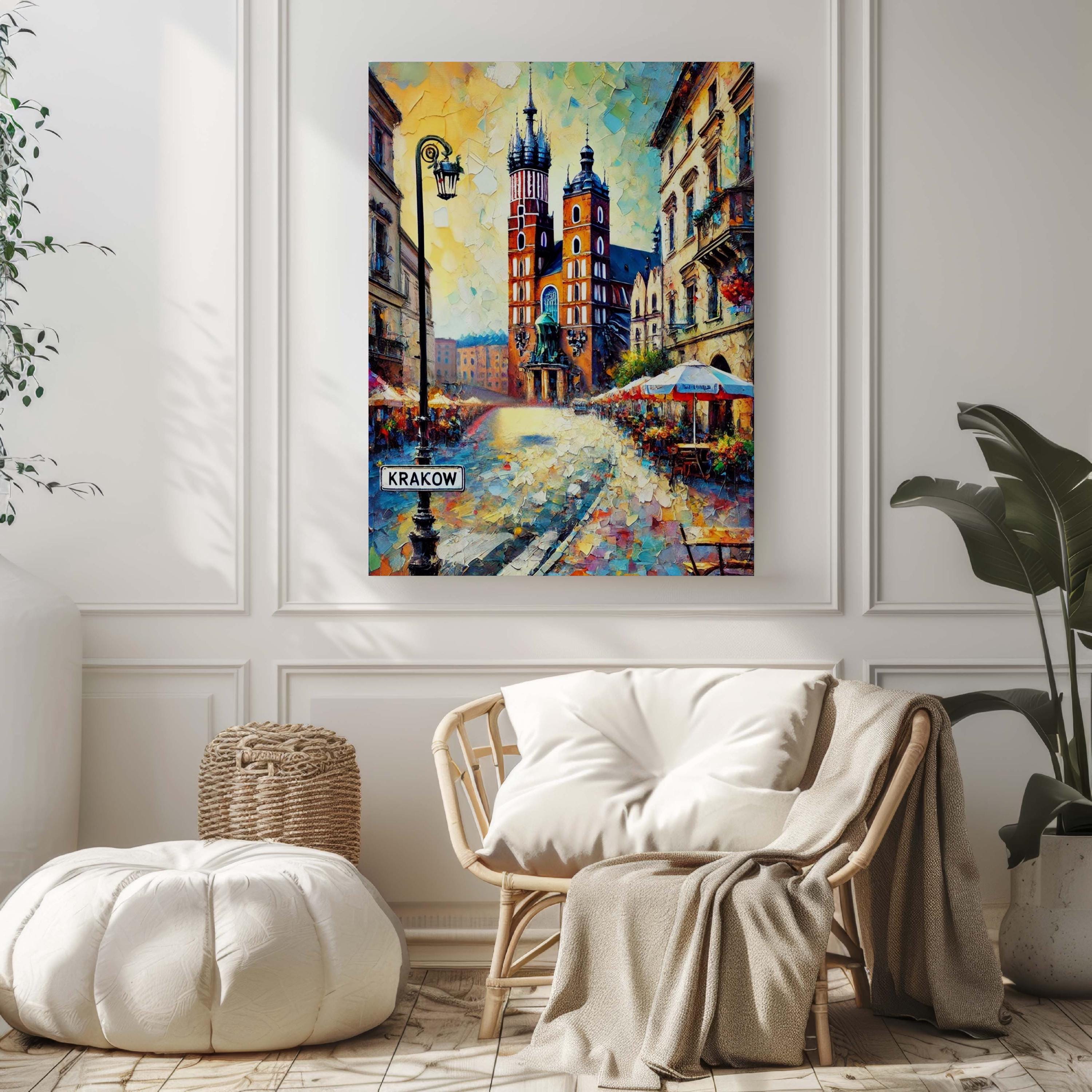 Krakow Vintage Poster - Krakow, Poland