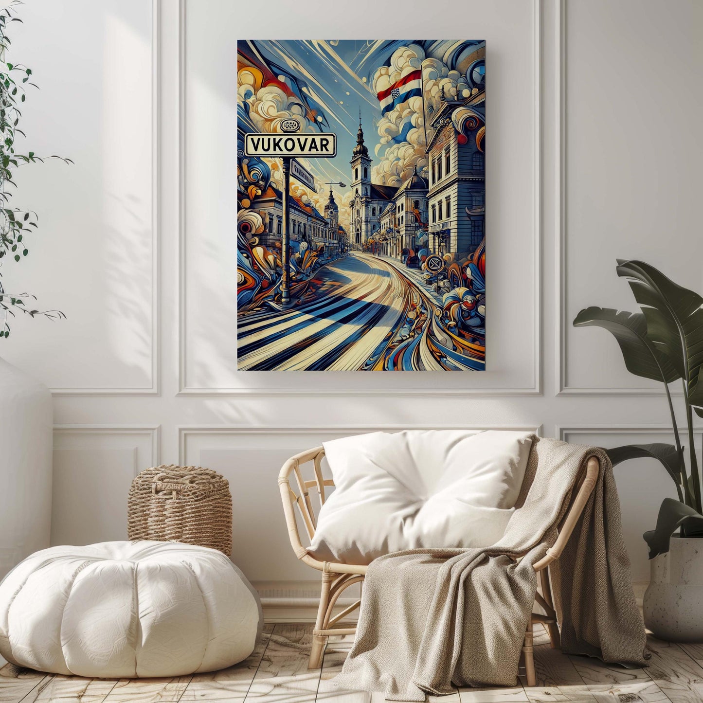 Vukovar Art Print - Croatian City Travel Poster, European Wall Art, Housewarming Gift, Vukovar Croatia Home Decor