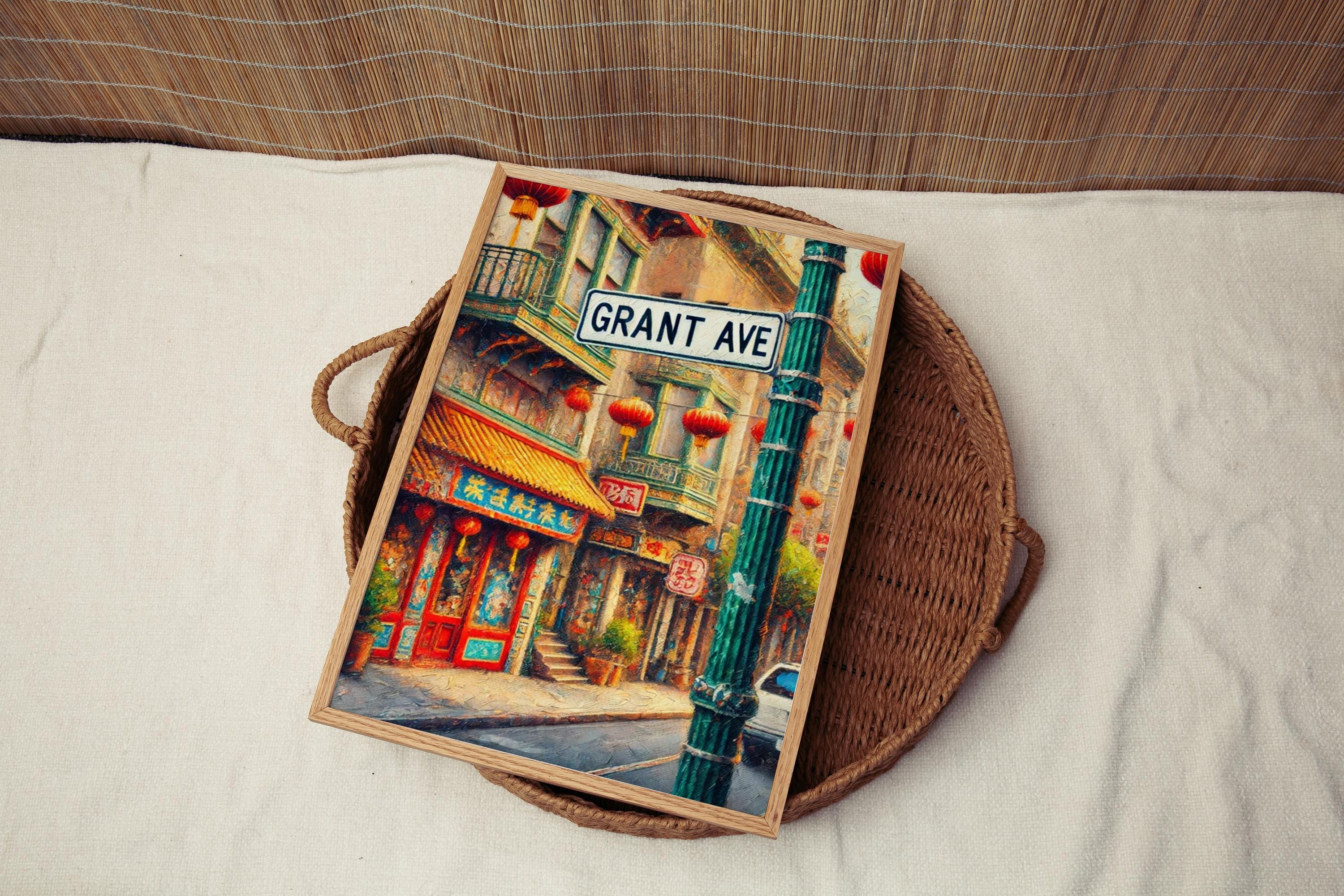 San Francisco Chinatown Print: Grant Avenue Street Sign, California Art