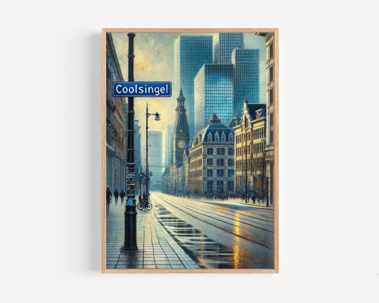 Netherlands Wall Art Coolsingel Print Travel Poster European Home Decor Housewarming Gift