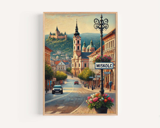 Miskolc Art Travel Print - Hungary City Wall Art, European Poster, Housewarming Gift, Scenic Miskolc Decor, Hungary Travel Artwork
