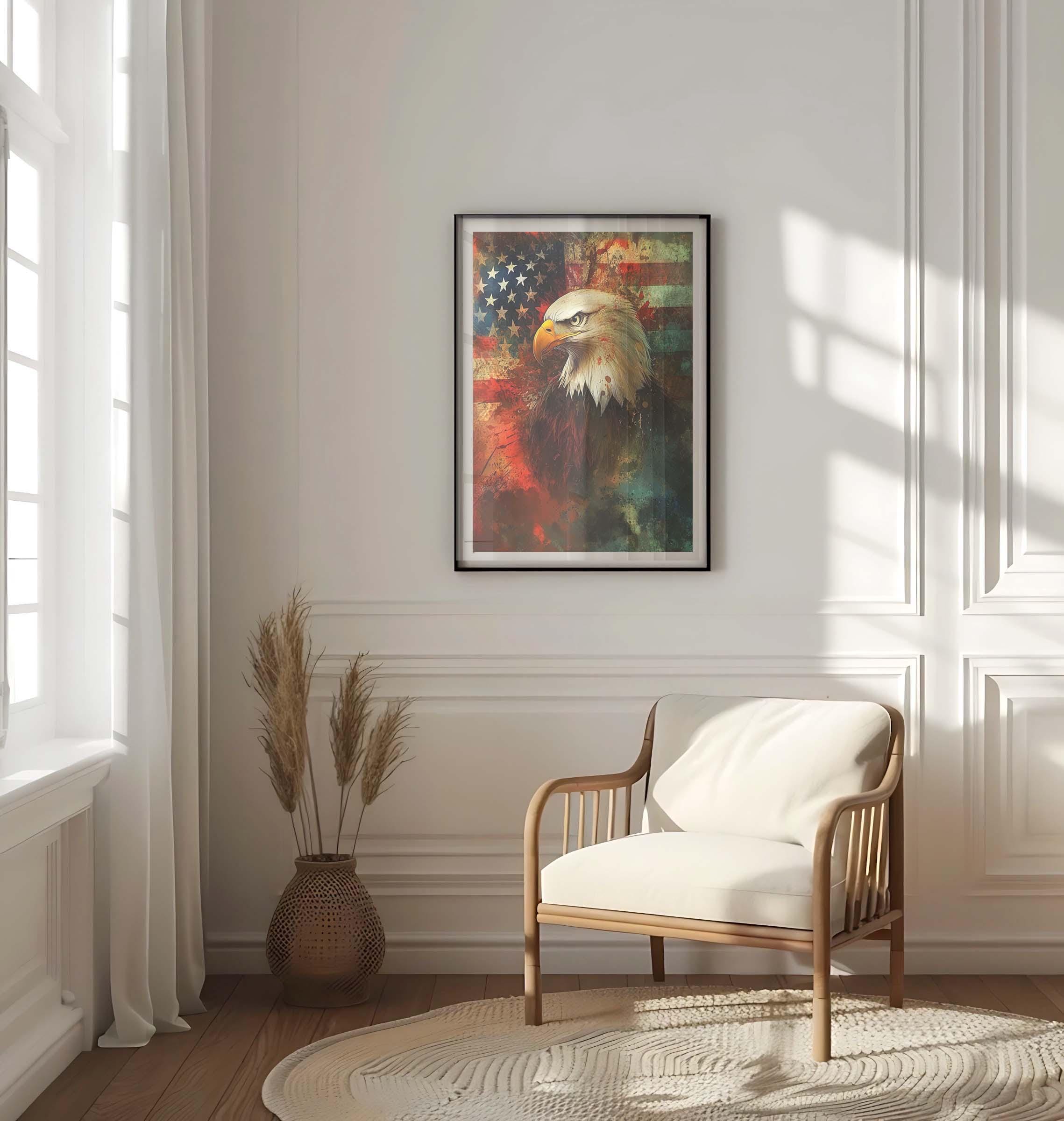 Bald Eagle Wall Art Patriotic - USA