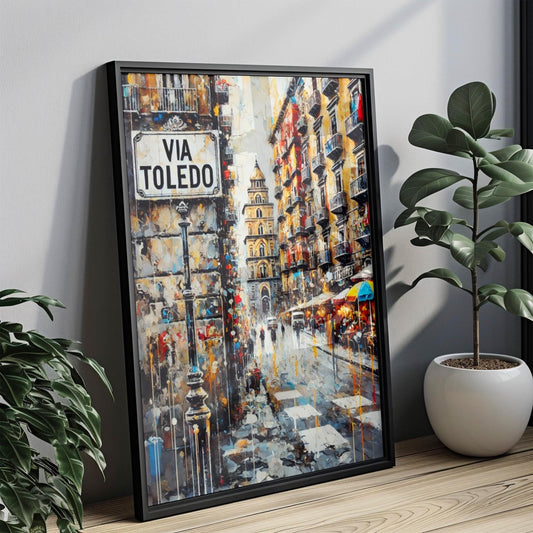 Via Toledo Wall Art, Naples Italy Print, Cityscape Travel Poster, Italy Souvenir, Home Decor Gift, Vibrant Street Scene, Personalized Gift