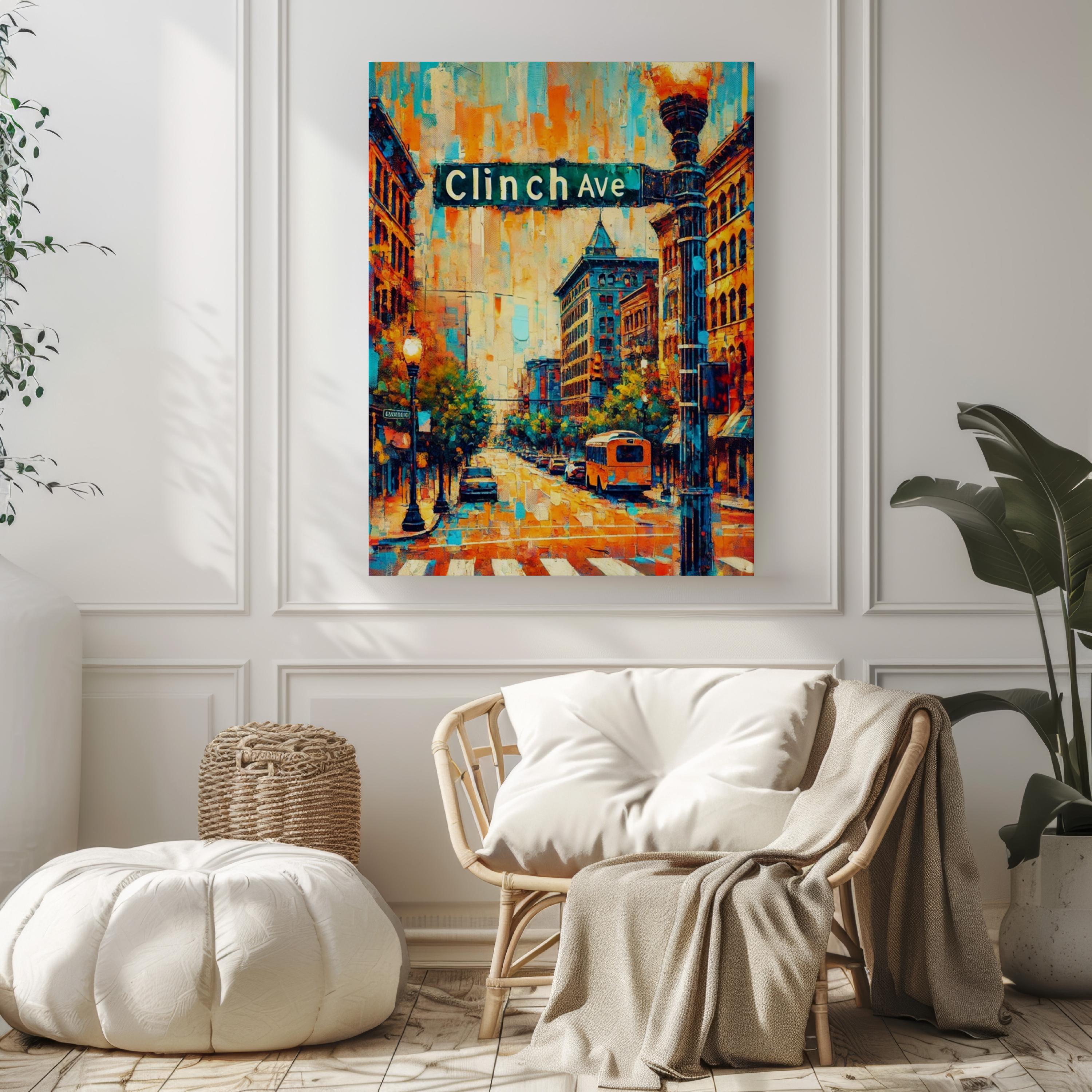 Clinch Ave Wall Art - Knoxville, Tennessee, USA