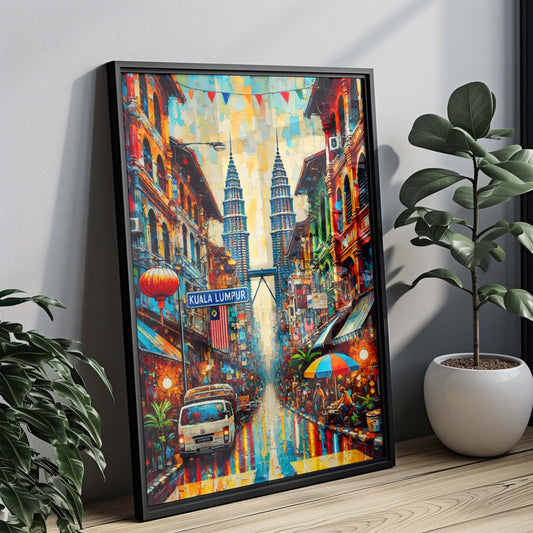Kuala Lumpur Print - Malaysia Wall Art, Travel Poster, Modern Cityscape, Housewarming & Malaysia Gift, Stylish Home Decor