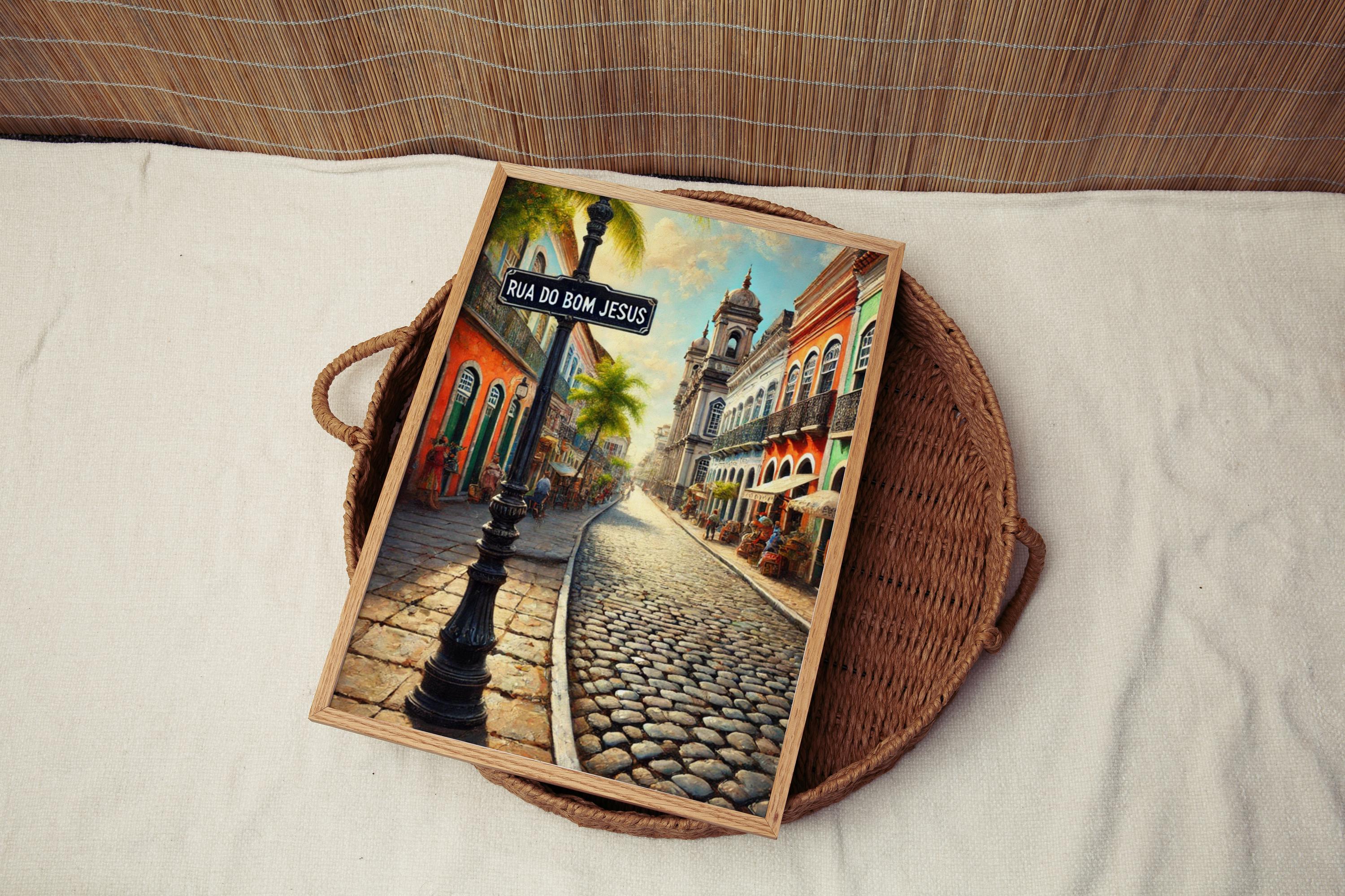 Rua Do Bom Jesus Print Historic - Recife, Brazil