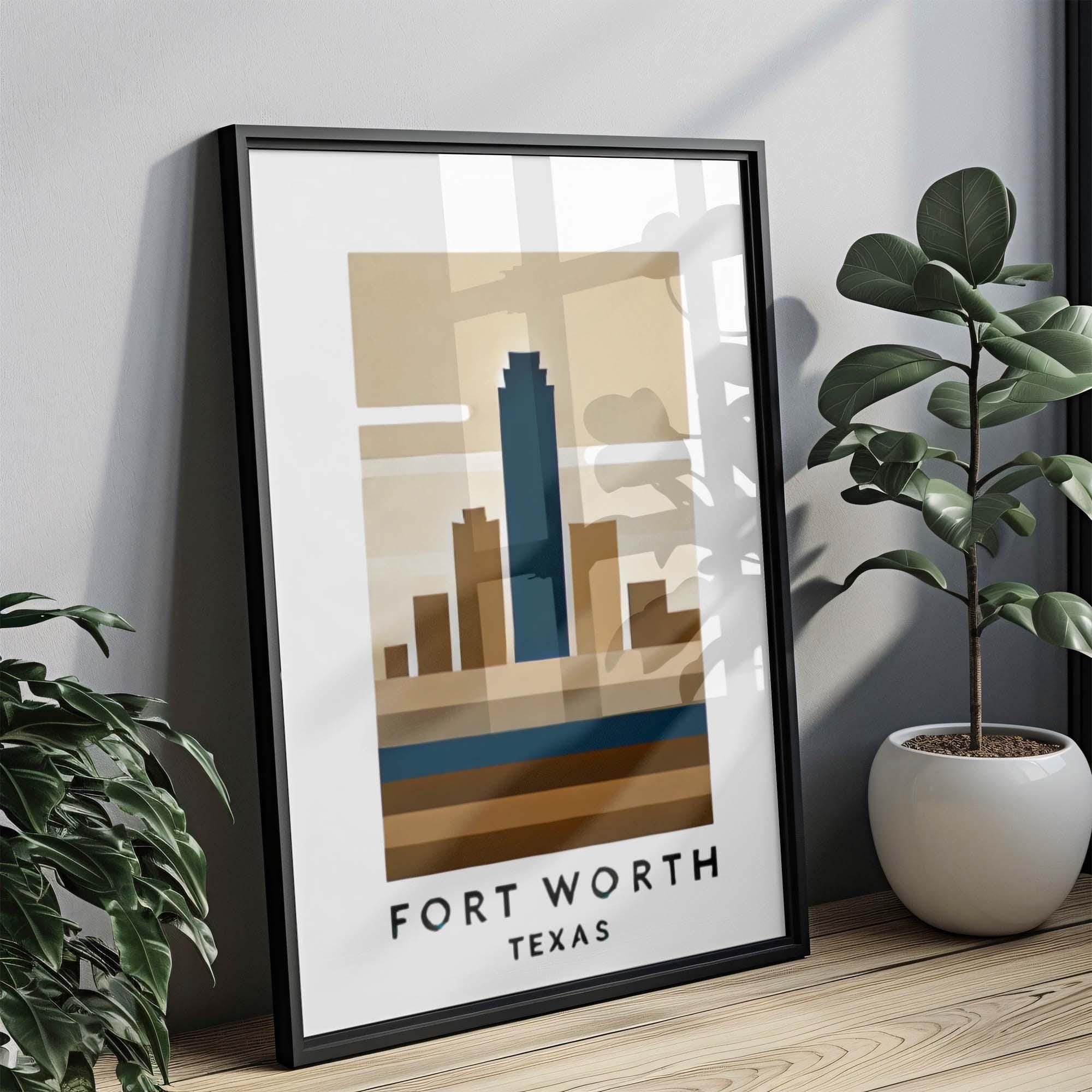 Fort Worth Print Modern - Fort Worth, Texas, USA